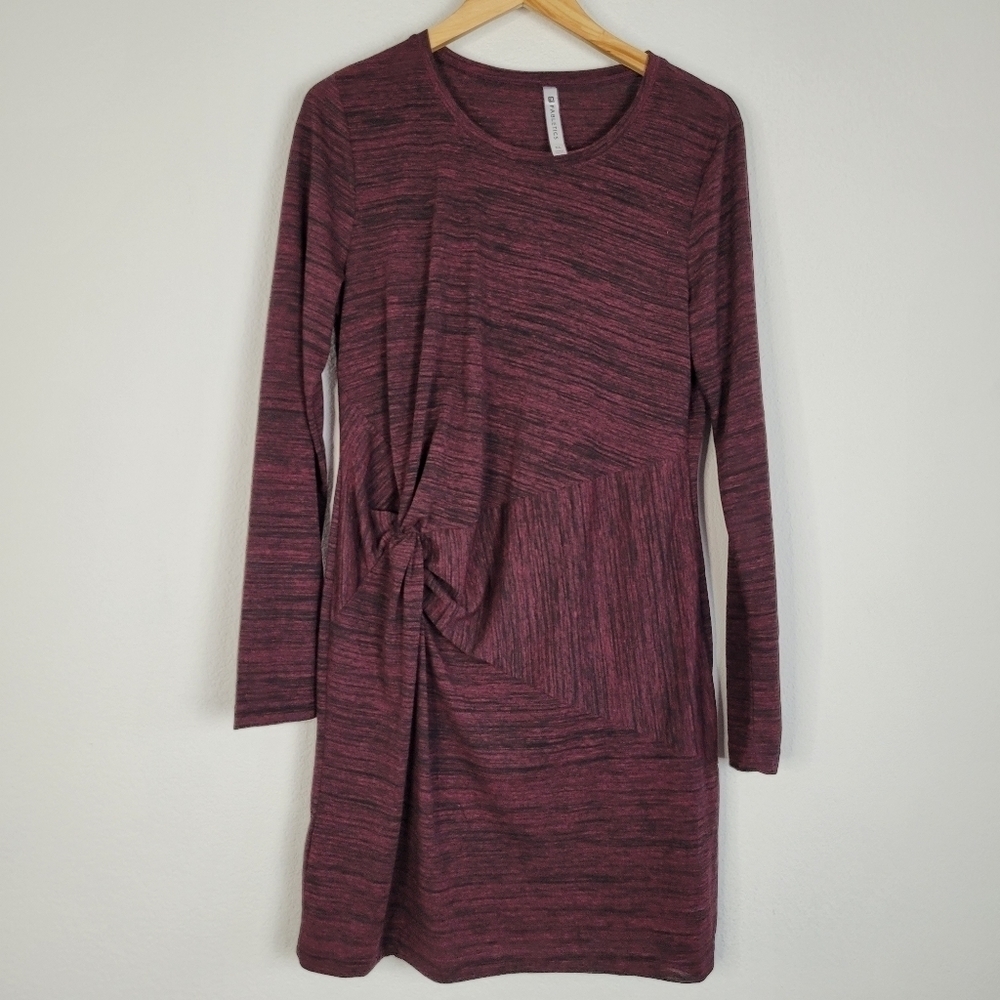 Fabletics burgundy athleisure space dye Brooke dress - Picture 7 of 8